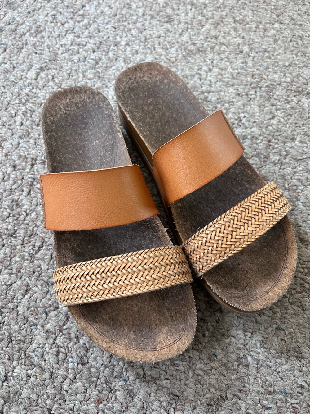 Reef Women’s Brown Double-Strap Slide Sandals